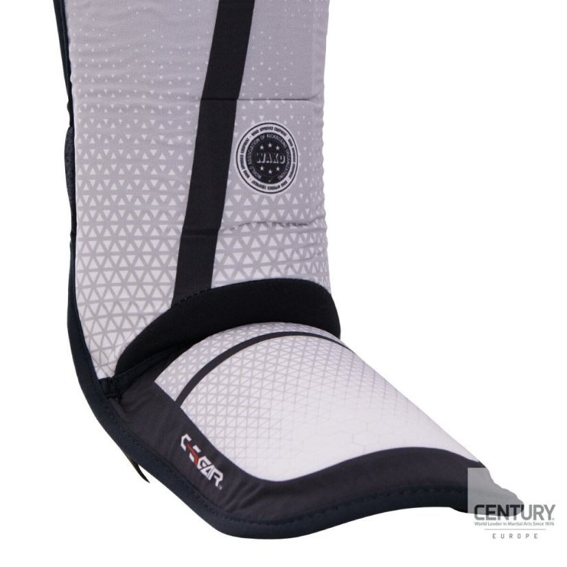 Chránič holene a členku C-GEAR Sport Discipline  schválený WAKO (prateľný) - Farba: Čierna/šedá, Veľkosť: XL