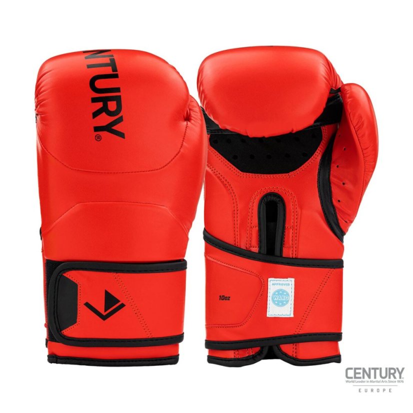 Rękawice do kickboxingu „Drive” z certyfikatem WAKO, 10 oz - Kolor: Czerwona
